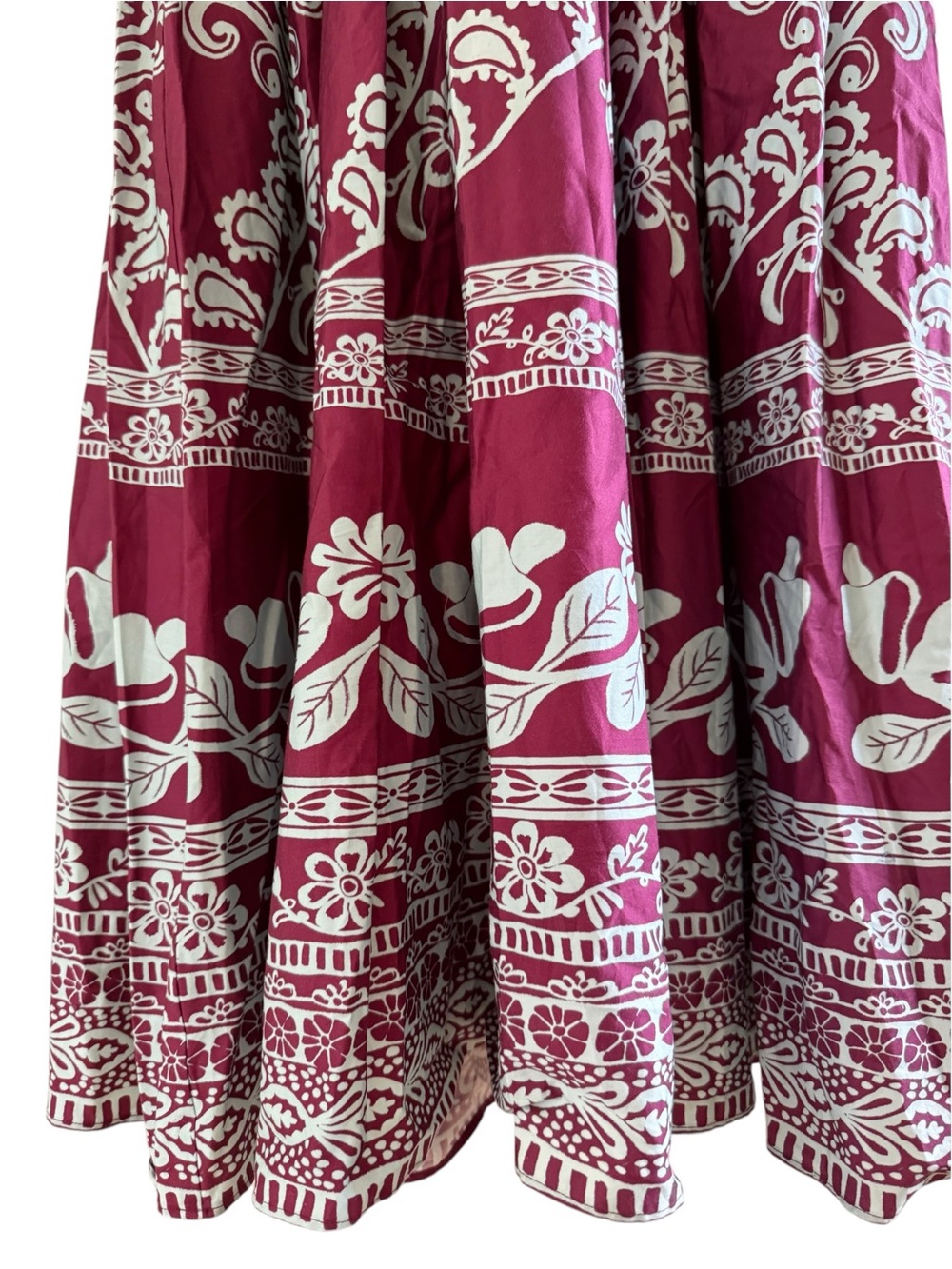 FARM RIO NWT Printed V Neck Puff Sleeve Maxi Dress Size Small in Purple Plum - Picture 7 of 14